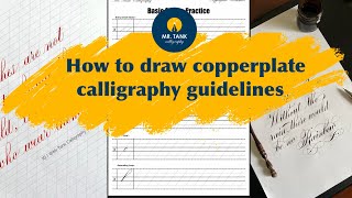 How to draw copperplate calligraphy guidelines [upl. by Hiamerej]