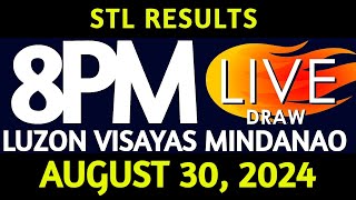 Stl Result Today 800 pm draw August 30 2024 Friday Luzon Visayas and Mindanao Area Live [upl. by Euqnomod848]