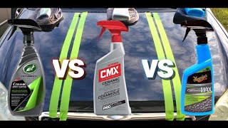 Turtle Wax Hybrid Solutions Ceramic Coating vs Mothers CMX Ceramic Coating vs Meguiars Ceramic Wax [upl. by Prentiss915]