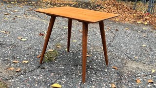 Thrift Store Rescue 7  Quick Refinish of a Mid Century Table  Planner Group by Paul McCobb [upl. by Ahteres650]