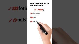 physostigmine vs neostigmine  pharmacology mnemonics [upl. by Jessalyn]