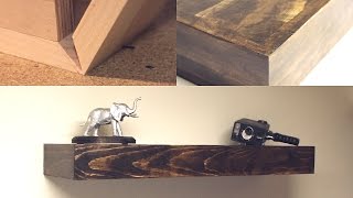 DIY Seamless Rustic Floating Shelves [upl. by Noleta]