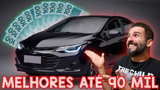 OS MELHORES CARROS ATÉ 90 MIL REAIS  CARROS BONS E BARATOS COM BAIXA MANUTENÇÃO [upl. by Ynnep787]