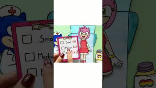 AMY ROSE Cosmetic Surgery  SONIC TAPES Visit Doctor  AMY ROSE Blind Bag Paper Ghes Handmade [upl. by Yztim]