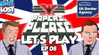 Papers Please Lets Play  English Border Patrol Part 08 [upl. by Crandale]