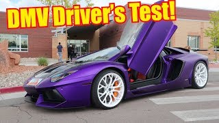 16 Year Old Takes DMV Drivers Test in Lamborghini Aventador [upl. by Robb]