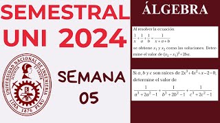 SEMANA 5 ALGEBRA SEMESTRAL UNI ACADEMIA CESAR VALLEJO 2024 [upl. by Octave]