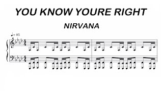 Nirvana  You Know Youre Right Sheet Music [upl. by Sension507]