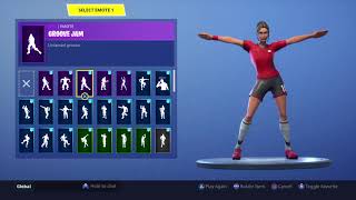 FORTNITE POISED PLAYMAKER SKIN SHOWCASE ALL COUNTRIES BACKBLINGS EMOTES [upl. by Eerolam]