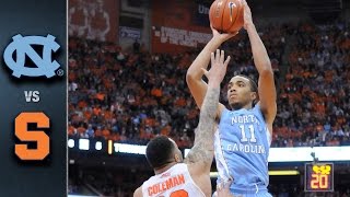 North Carolina vs Syracuse Basketball Highlights 201516 [upl. by Astrea]