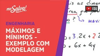 Me Salva DER17  Máximos e mínimos exemplo com modelagem [upl. by Fillbert]