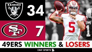 49ers vs Raiders Winners amp Losers Ft Trey Lance Jake Moody amp Ronnie Bell San Francisco 49ers News [upl. by Otreblig]