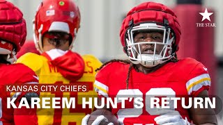 Chiefs Quarterback Patrick Mahomes on Kareem Hunt’s Return To The Team [upl. by Ileane468]