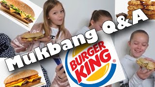 QampA Mukbang Ft BurgerKing [upl. by Ahtnamas]