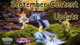 Pokemon GO September content update  PokemonGo pokemongo maxout [upl. by Cookie]