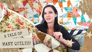 A TALE OF MANY QUILTS And a Scrappy Knitting Cast On [upl. by Aylat]