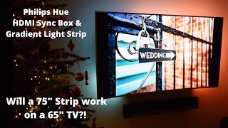 Philips Hue Sync Box and Gradient Light Strip  AMAZING  Unboxing Setup and Review [upl. by Ahsinoj]