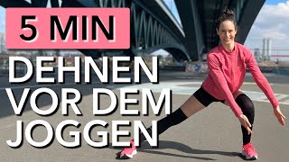 5 MIN DEHNEN FÜR LÄUFER  WARM UP VOR DEM JOGGEN [upl. by Ainex454]