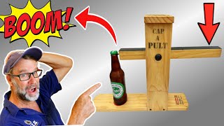 Scrap Wood Project CRAZY Bottle Opener…Catapult Style [upl. by Mart]