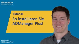 So installieren Sie ADManager Plus Tutorial [upl. by Terza38]