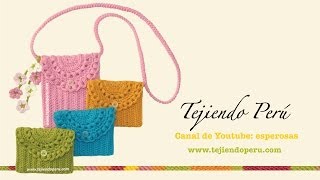 Monedero o bolso de una pieza tejido a crochet  Tejiendo Perú [upl. by Nitsirhc81]