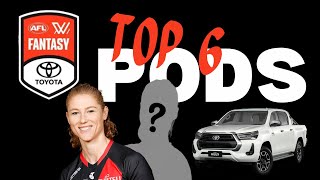 The Top 6 PODS for AFLW fantasy 2024 [upl. by Annaigroeg48]