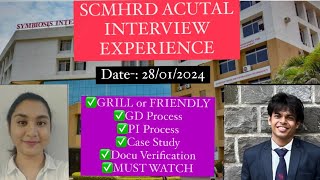 SCMHRD ACUTAL INTERVIEW EXPERIENCE  28012024  GDPI SERIES QUESTIONS FROM SCMHRD PANELIST [upl. by Jeannine]