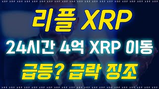 리플 XRP  24시간 4억개 이동 왜 급등일까 급락 징조일까 정답은 [upl. by Janna]