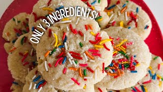 3ingredient Sugar Cookies  How To Make Easy Sugar Cookies  Paola Santana [upl. by Faina252]