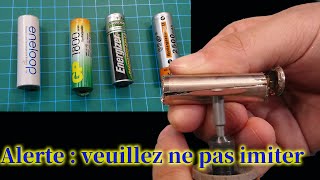 Démontage 4 NIMH batteries Fabricants differentes [upl. by Betta]