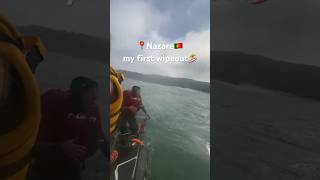 ⛔️ POV Wipeout reaction 😂 surfing 📍Nazare 🇵🇹 surfergirl femalesurfer wipeout nazare nazaresurf [upl. by Ainedrag]