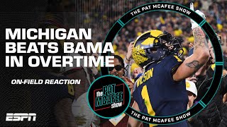 REACTION to Michigan’s OT win vs Alabama at Rose Bowl  The Pat McAfee Show [upl. by Fredela]