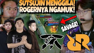 SUTSUJIN SAVAGE NGAMUK BANTAI ONIC PAKE ROGER  RRQ VS ONIC MATCH 1  MPL S14 [upl. by Biagi]