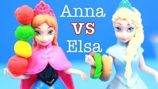 Frozen Anna VS Elsa PLAY DOH Cereal Competition [upl. by Deer]