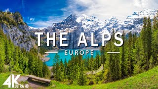 FLYING OVER THE ALPS 4K UHD  Relaxing Music Along With Beautiful Nature Videos  4K Video HD [upl. by Esille]