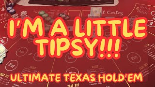 ULTIMATE TEXAS HOLD EM in LAS VEGAS I’M A LITTLE TIPSY lasvegas poker [upl. by Assyral]