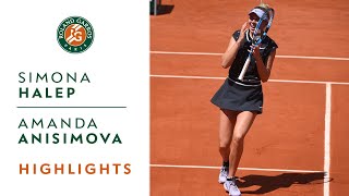 Simona Halep vs Amanda Anisimova  Quarterfinals Highlights  RolandGarros 2019 [upl. by Hamlen]