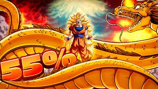 HOW GOOD IS STR DRAGON FIST SSJ3 GOKU WITHOUT DUPES 55 DBZ Dokkan Battle [upl. by Zakarias]