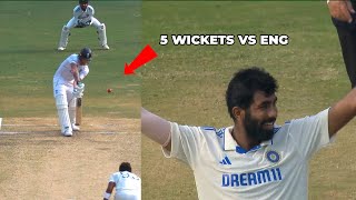 Jasprit Bumrah Bowling Today Match  Jasprit Take 6 Wickets Against Eng 2nd Test  Bumrah out Stokes [upl. by Nnahgiel]