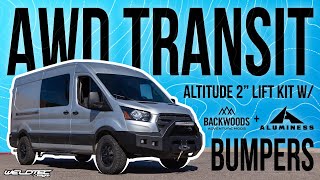 BEST AWD Ford Transit Build  2quot quotAltitudequot Lift Kit New Bumpers Wheels amp Tires [upl. by Harness]