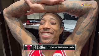 Demar Derozan PostGame Interview  Chicago Bulls vs Minnesota Timberwolves [upl. by Nirak]