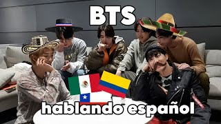 BTS HABLANDO ESPAÑOL los más latinos del condado [upl. by Cassaundra]