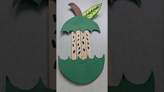 Paper Apple Craft idea for kids viralshort youtubeshorts kidscraft handmade [upl. by Imarej]