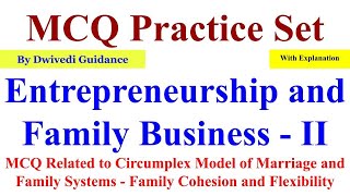 circumplex model MCQ circumplex model of marriage Entrepreneurship and Family Business MCQ [upl. by Nyrual]