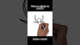 Como dibujar una araña rápido y fácil shorts comodibujar dibujaranimales drawing draw [upl. by Blackmore]