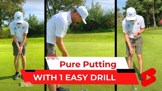 PURE PUTTING STROKE WITH 1 EASY DRILL [upl. by Asseniv]