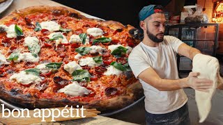 Brooklyn’s Hottest Pizzeria is Reinventing The New York Slice  On The Line  Bon Appétit [upl. by Omsare380]