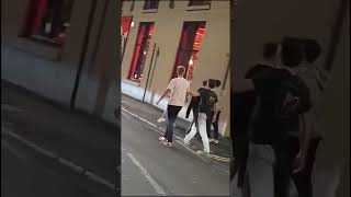 Shia LaBeouf yells ‘let’s go’ as he squares up to men outside Edinburgh pub [upl. by Nezam]