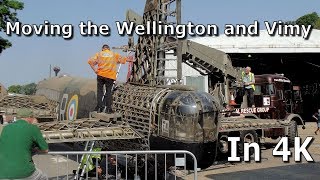 Moving the Brooklands Vickers Wellington and Vimy to their new locations [upl. by Felicidad178]