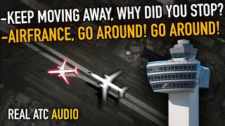 CLOSE CALL Airplane didnt clear the runway in time at New York Kennedy Airport REAL ATC [upl. by Eisus]